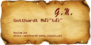 Gotthardt Máté névjegykártya